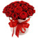 красные розы в шляпной коробке. Ангола