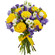 букет желтых роз и синих ирисов. Ангола